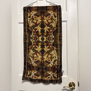 Metropolitan Museum of Art - Brown Red Gold Floral Pattern Silk scarf